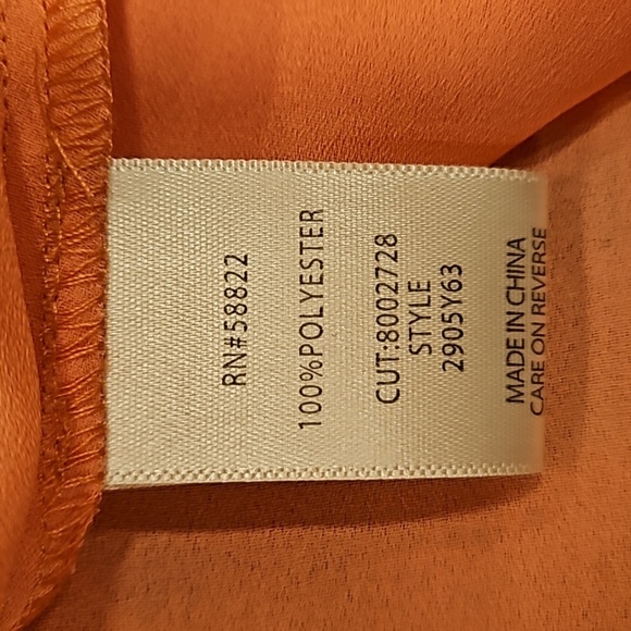 MAX STUDIO Geometric Floral Print Smocked Waist Dress Coral Green Hibiscus L NWT - Picture 8 of 12